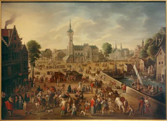 Vue de la grande place à Lier