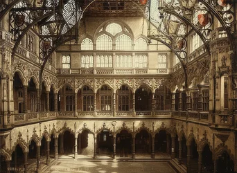 Anvers. Vue intérieure de la Bourse