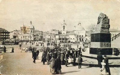 Place Arbat, Moscou, Russie, 1913