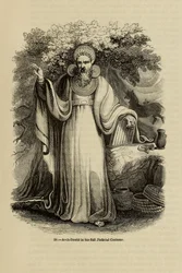 Archidruide en costume judiciaire complet Du livre Old England: A Pictorial Museum, 1845