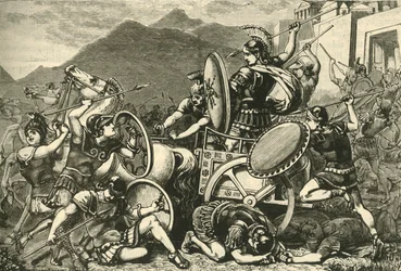 Aristomène se frayant un chemin hors d