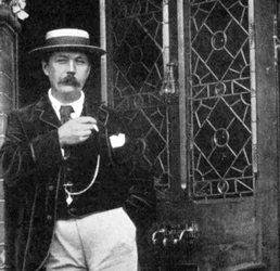 Arthur Conan Doyle, écrivain écossais, vers 1900