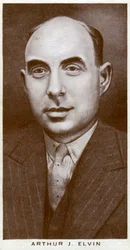 Arthur J Elvin, promoteur de boxe britannique, 1938