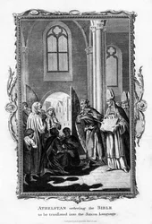 Athelstan ordonnant la traduction de la Bible en langue saxonne, 1796