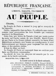 Au Peuple, des affiches politiques françaises de la Commune de Paris