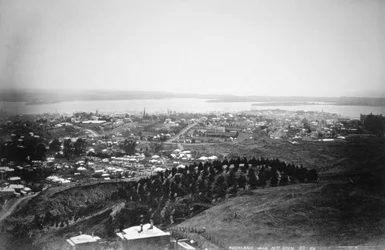 Auckland depuis le mont Eden, Nouvelle-Zélande