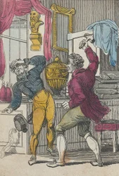 Commissaire-priseur et avocat, commissaire-priseur adjugé un mauvais lot, début du 19e siècle