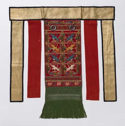 Tablier arrière pour la robe cérémoniale royale, fin des années 1800-début des années 1900