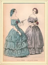 Robe de bal et robe de soirée, 19e siècle