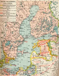 Pays baltes, vers 1907