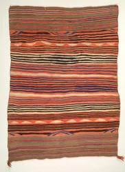 Couverture à bandes diyugi, vers 1880-1890
