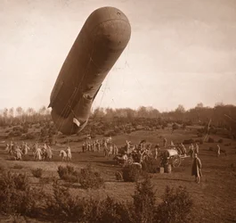 Ballon de barrage, Somme, nord de la France, vers 1914-1918