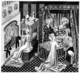 Scène de chambre, XVe siècle, 1910