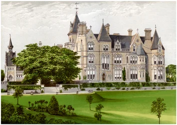 Bestwood Lodge, Nottinghamshire, maison du duc de St Albans, vers 1880
