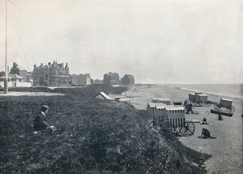 Bexhill - Les hôtels et la plage, 1895