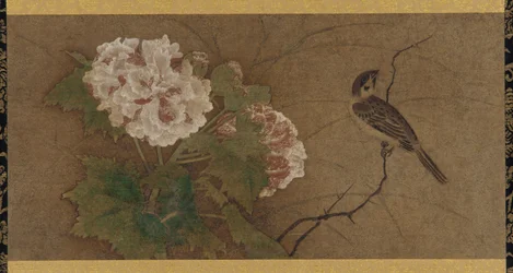 Oiseau et fleurs, période Muromachi