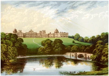 Palais de Blenheim, Oxfordshire, résidence du duc de Marlborough, vers 1880