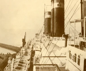 Pont du bateau du Leviathan, vers 1930