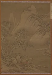 Balade sur une rivière enneigée, dynastie Ming, XVIe siècle