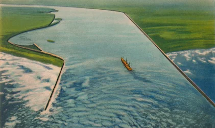 Bocas de Ceniza, Entrée du port maritime, Barranquilla, c. 1940s