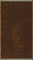 Bodhidharma traversant le Yangzi sur un roseau