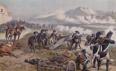 Bonaparte visant le canon à Lodi, 1796, 1896