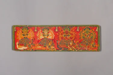 Couverture de livre avec quatre Durgas, 18ème siècle