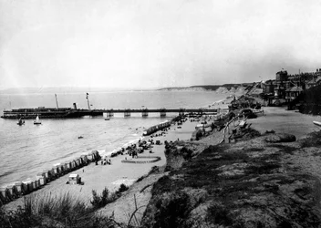 Bournemouth, depuis East Cliff, vers 1882