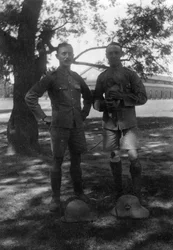Soldats britanniques, Muttra, Inde, 1917