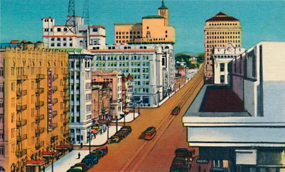 Broadway. San Diego, Californie, vers 1941
