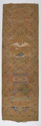 Panneau de brocart, dynastie Qing, 18e siècle