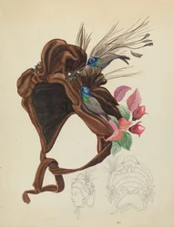 Bonnet en velours brun