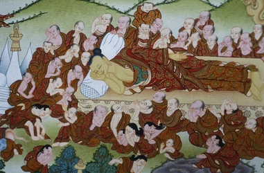 La mort de Bouddha ou Parinirvana