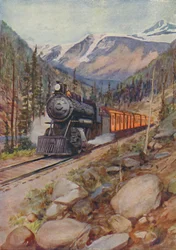 Train du C.P.R. dans les Rocheuses, 1924
