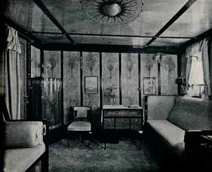 Cabine de luxe sur le North German Lloyd SS. Kronprinzessin Cecilie, vers 1907