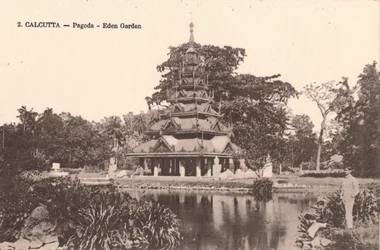 Calcutta - Pagode - Jardin Eden, vers 1900