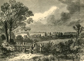 Camden Town, depuis Hampstead Road, Marylebone, 1780, vers 1876