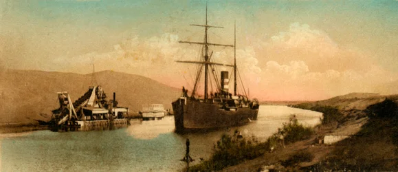 Canal de Suez - Courbe de Tussun, vers 1918-1939