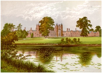 Capesthorne, Cheshire, maison de la famille Davenport, vers 1880