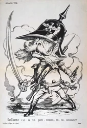 Caricature de Guillaume Ier de Prusse, guerre franco-prussienne