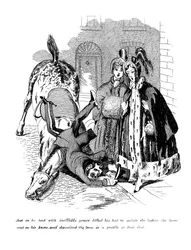 Caricature sur un thème équestre, 19ème siècle