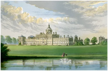 Château Howard, Yorkshire, maison du comte de Carlisle, vers 1880