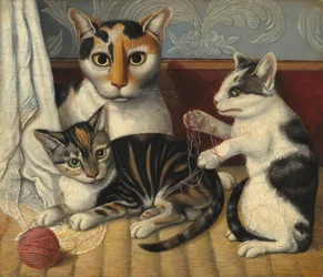 Chat et chatons, vers 1872-1883