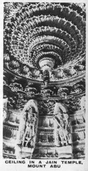 Plafond dans un temple jaïn, Mont Abu, Rajasthan, Inde, vers 1925