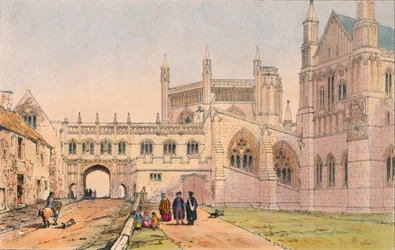 Porte de la Chaîne avec la Salle Capitulaire, 19ème siècle