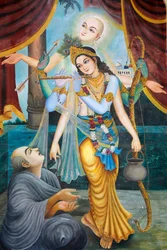 Chaityana Mahaprahbu, un saint vaishnava et réformateur social du 15ème siècle, Vrindavan, Inde