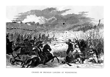 Charge des lanciers prussiens à Weissenburg, 1870