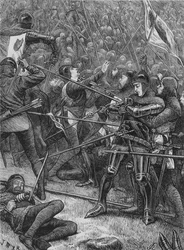 Charge des Écossais à Halidon Hill, 19 juillet 1333, vers 1880