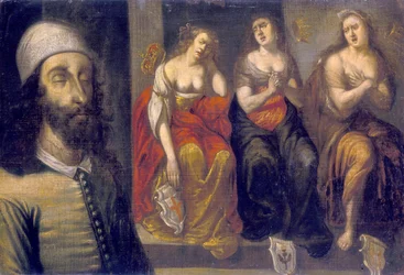 Charles Ier après son exécution avec sa tête recousue, années 1660