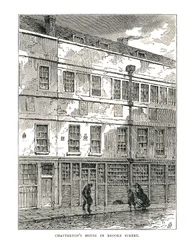 La maison de Chatterton dans Brooke Street, 1878